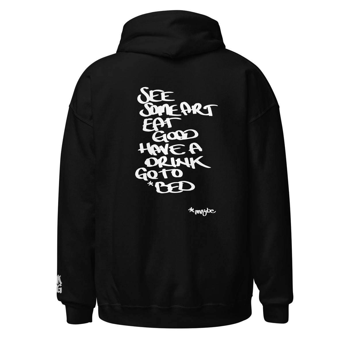 See some art, eat good, have a drink, go to bed • Heavy Blend Hoodie · Black