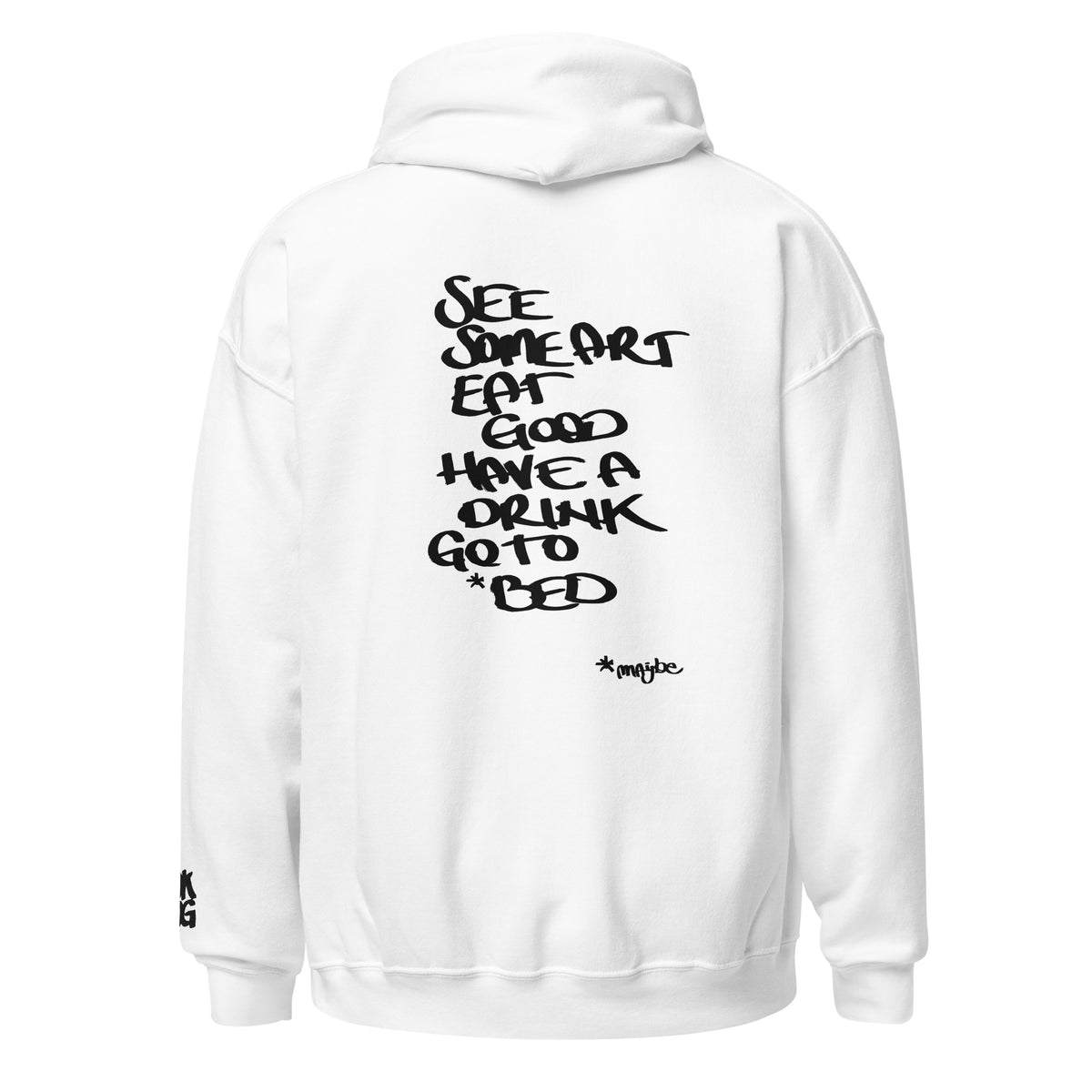 See some art, eat good, have a drink, go to bed • Heavy Blend Hoodie · White